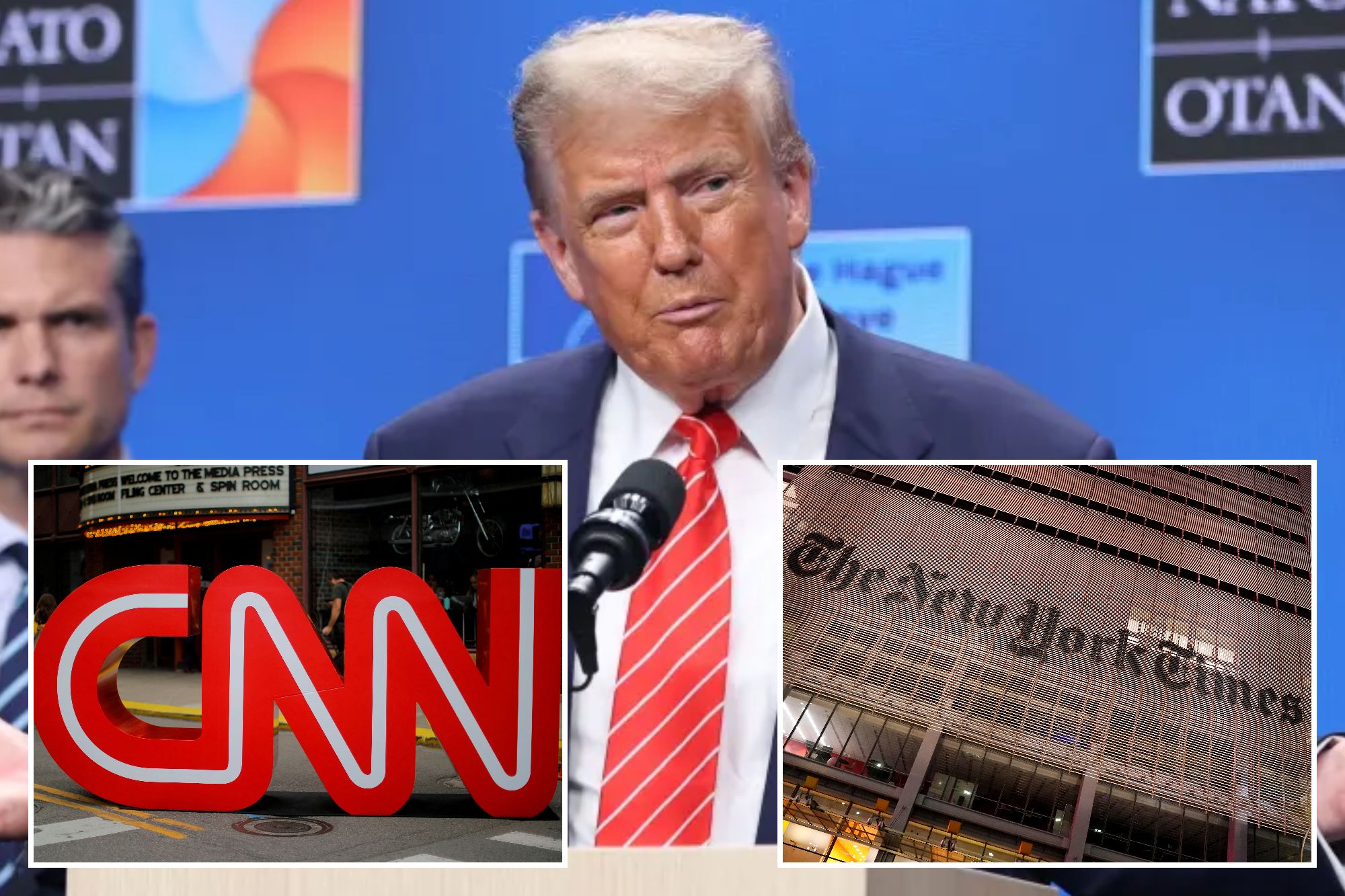 Trump threatens to sue the New York Times, CNN, on reports that minims Iran strike claims